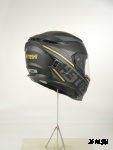 Шлем интеграл HETOSHI FF938 double visor Цв.Черно-серо-золотой Матовый р.L