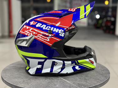 Шлем кроссовый HETOSHI Сине-желто-красный AD3-14 цв.  р. L