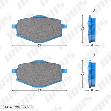 Колодки тормозные дисковые ATV200-500, YBR125 (перед.), GRACE (зад.)