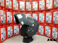 Шлем модуляр HETOSHI X-202 (светополоса,USB-кабель,встр.батарея) цв. Черный матовый р.M  