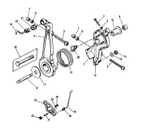 Дроссель и рычаг 2-Х ТАКТНОГО ПЛМ MERCURY 60 Серийный номер от 9683055 до 9885344