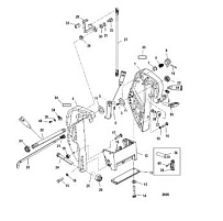 Зажимной кронштейн (ручной) 2-Х ТАКТНОГО ПЛМ MERCURY 60 Серийный номер от 0P325500 и выше